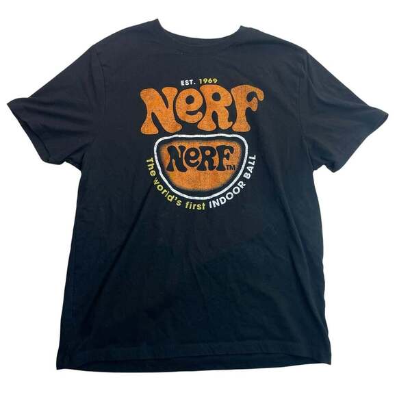 Nerf Other - Nerf Indoor Ball Graphic T-Shirt Black Size Large